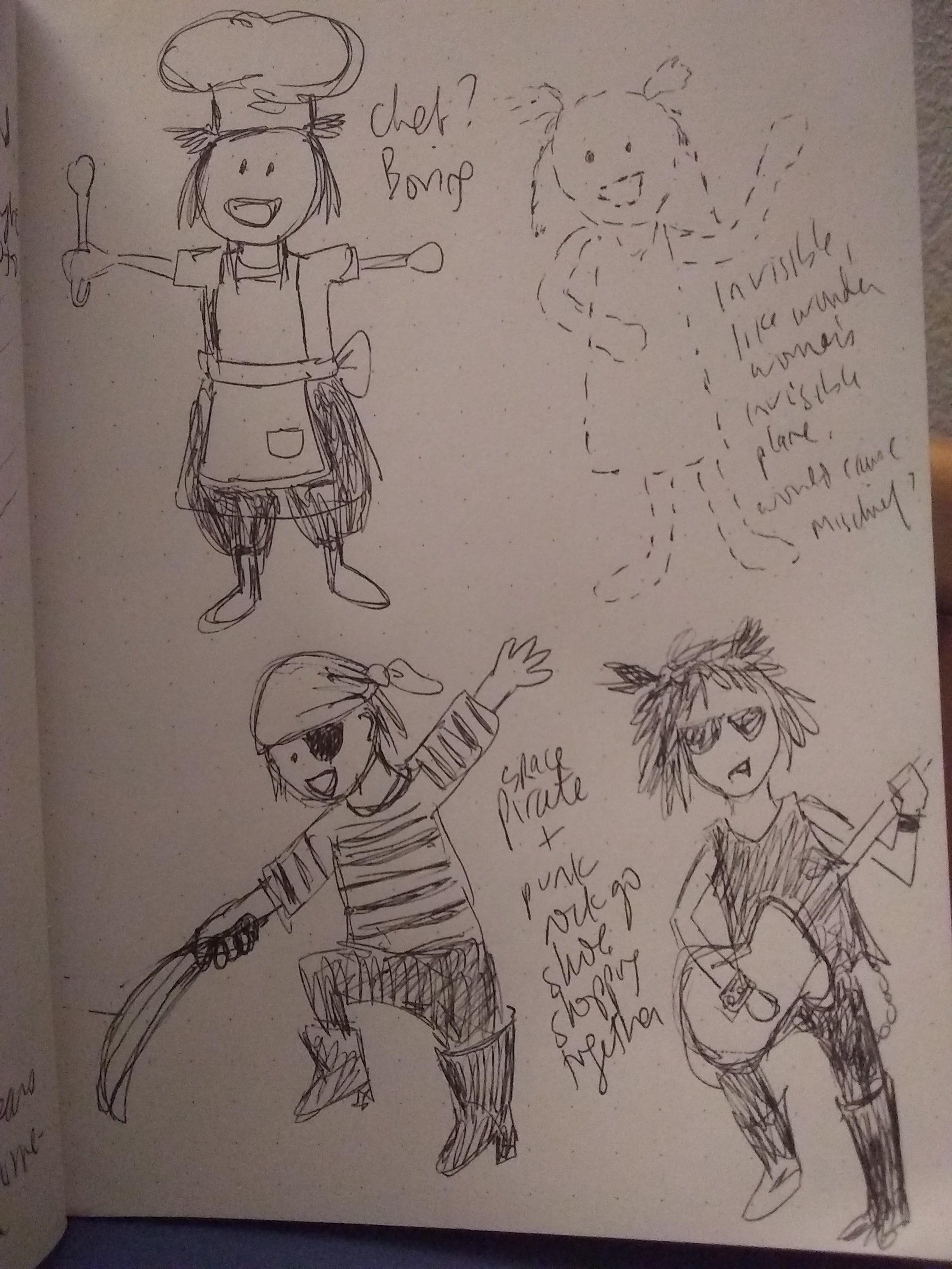 sketches of possible Janes